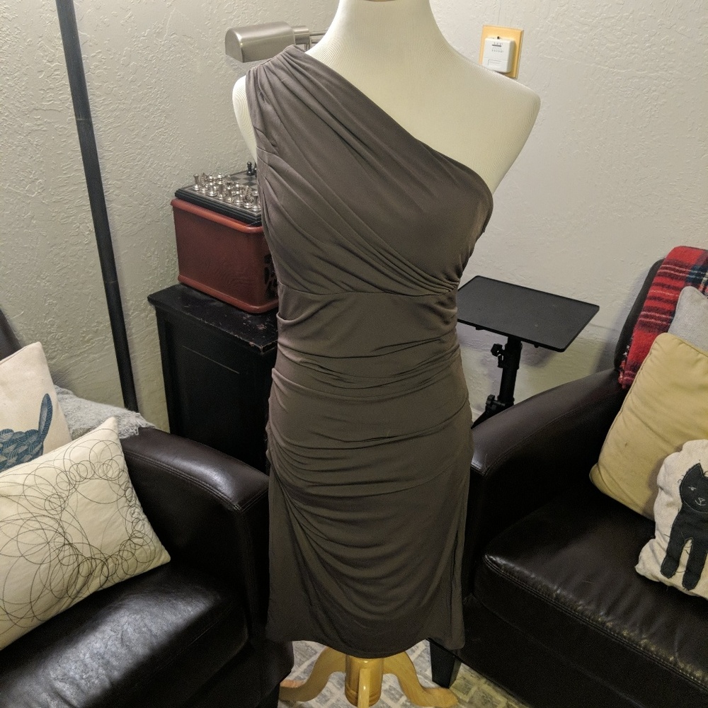 Elegant mauve semi formal dress